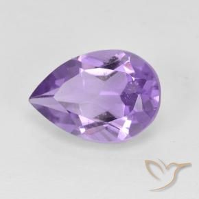 Améthyste Violet moyen naturelle En forme de poire, 1.68 ct, VS