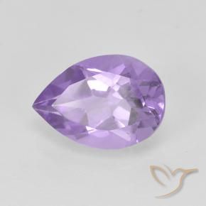 Améthyste Violet moyen naturelle En forme de poire, 1.67 ct, VS