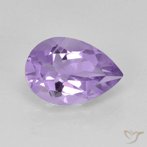 Améthyste Violet moyen naturelle En forme de poire, 1.78 ct, VVS-VS