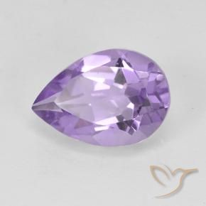 Améthyste Violet moyen naturelle En forme de poire, 1.78 ct, VVS-VS