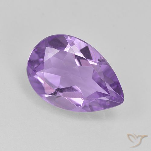 1.57ct Naturel Violet moyen Améthyste, En forme de poire, VVS-VS
