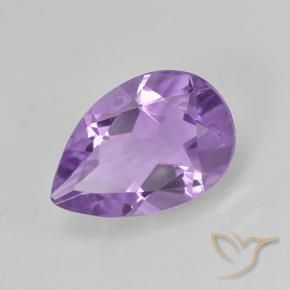 Améthyste Violet moyen naturelle En forme de poire, 1.57 ct, VVS-VS