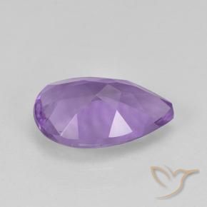 Améthyste Violet moyen naturelle En forme de poire, 1.57 ct, VVS-VS