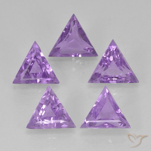 2.92ctw Naturel Violet moyen Améthyste, Trillion, VS