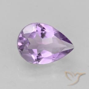 Améthyste Violet moyen naturelle En forme de poire, 1.71 ct, VVS-VS