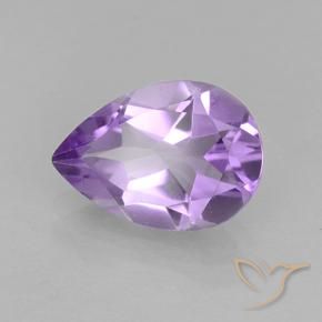 Améthyste Violet moyen naturelle En forme de poire, 1.59 ct, VVS-VS