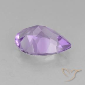 Améthyste Violet moyen naturelle En forme de poire, 1.59 ct, VVS-VS