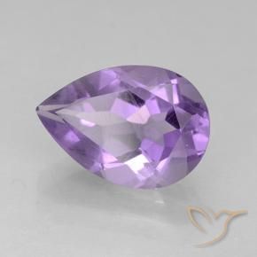 Améthyste Violet moyen naturelle En forme de poire, 1.79 ct, VS