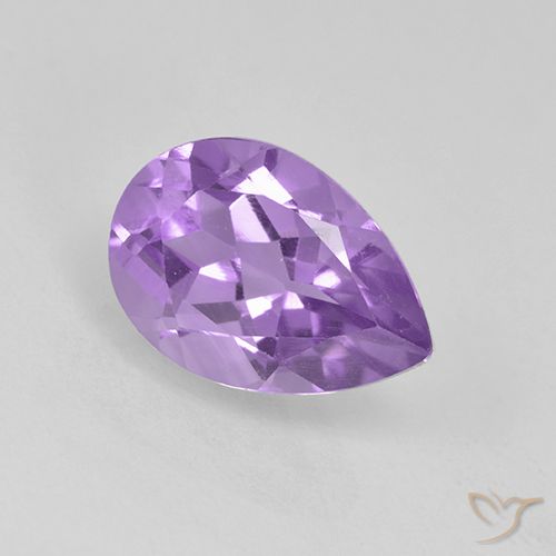 1.90ct Naturel Violet moyen Améthyste, En forme de poire, VVS-VS