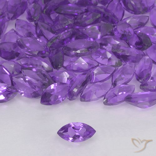 0.15ct Naturel Violet moyen Améthyste, Marquise, VVS-VS