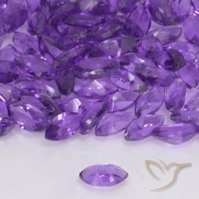 Améthyste Violet moyen naturelle Marquise, 0.15 ct, VVS-VS