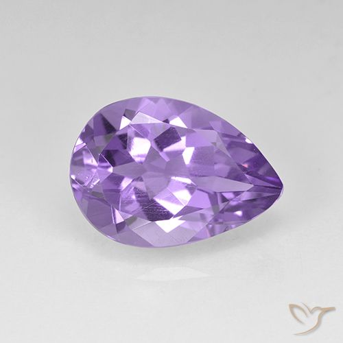 4.58ct Naturel Violet moyen Améthyste, En forme de poire, VVS-VS