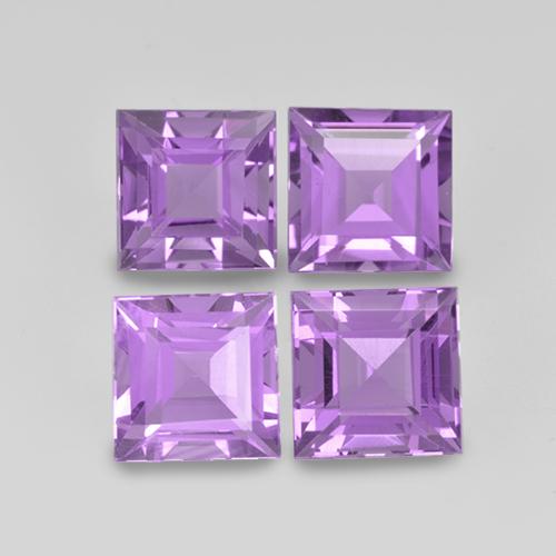 Achetez naturel 4.59ct Violet rosâtre moyen Améthyste gems, Carré, En provenance Brésil chez GemSelect. En stock, livraison internationale!