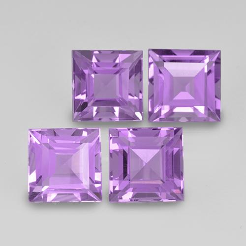 Achetez naturel 4.59ct Violet rosâtre moyen Améthyste gems, Carré, En provenance Brésil chez GemSelect. En stock, livraison internationale!