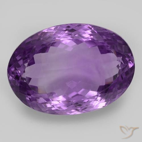 47.30ct Naturel Violet moyen-foncé Améthyste, ovale, IF