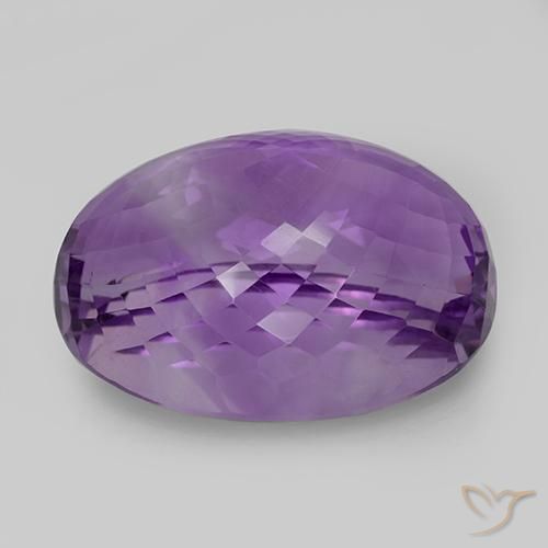 Améthyste Violet moyen-foncé naturelle ovale, 47.30 ct, IF