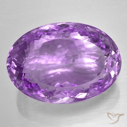 52.67ct Naturel Violet Rosâtre Améthyste, ovale, IF
