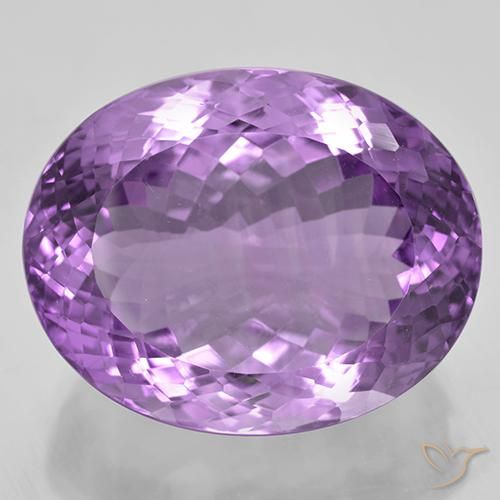 52.93ct Naturel Violet Rosâtre Améthyste, ovale, IF