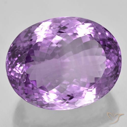 Améthyste Violet Rosâtre naturelle ovale, 52.93 ct, IF