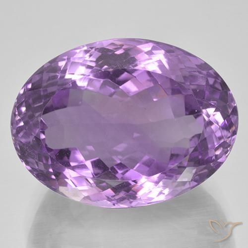 39.04ct Naturel Violet violacé Améthyste, ovale, IF