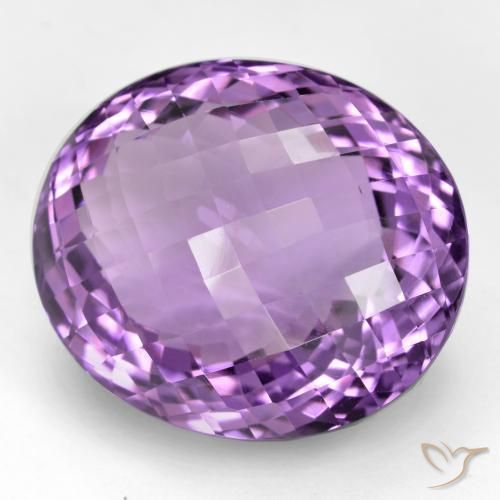Améthyste Pourpre violacé moyen-foncé naturelle ovale, 52.00 ct, IF