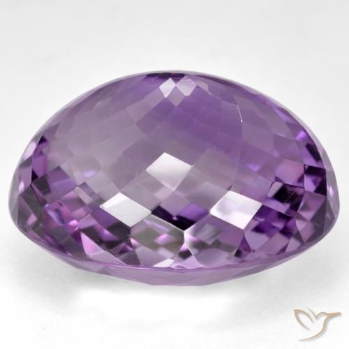 Améthyste Pourpre violacé moyen-foncé naturelle ovale, 52.00 ct, IF