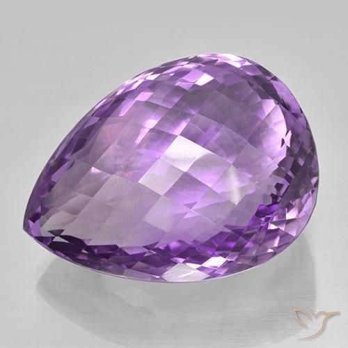 53.48ct Naturel Pourpre violacé moyen Améthyste, En forme de poire, IF