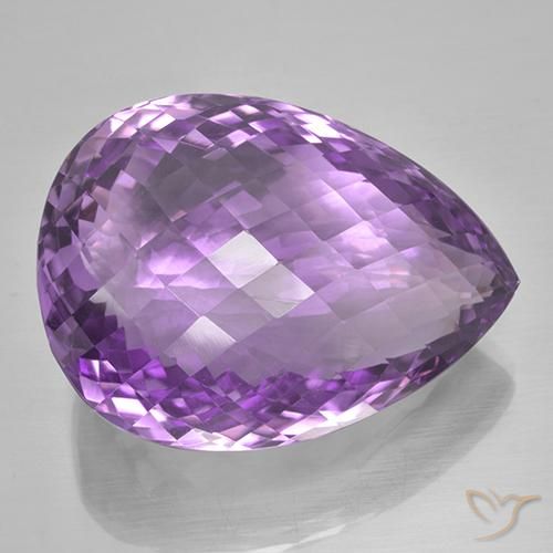 Améthyste Pourpre violacé moyen naturelle En forme de poire, 53.48 ct, IF