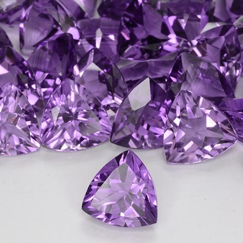 Améthyste Violet rosé foncé naturelle Trillion, 2.12 ct, VVS-VS