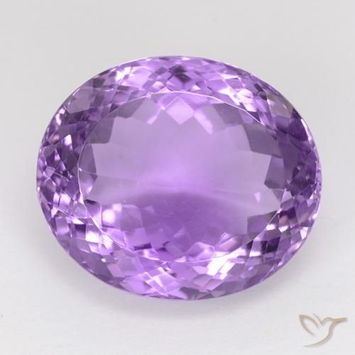 26.88ct Naturel Violet violacé Améthyste, ovale, IF