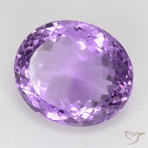 Améthyste Violet violacé naturelle ovale, 26.88 ct, IF