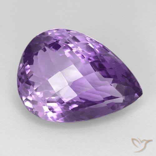 24.43ct Naturel Violet violacé Améthyste, En forme de poire, VVS