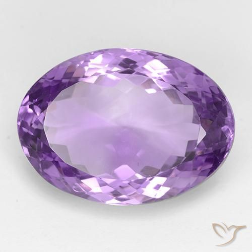 Améthyste Violet violacé naturelle ovale, 28.16 ct, IF