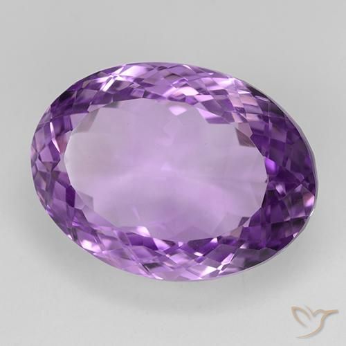 Améthyste Pourpre violacé moyen naturelle ovale, 30.78 ct, IF
