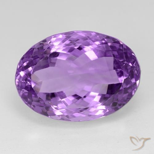 29.67ct Naturel Violet rosé foncé Améthyste, ovale, IF