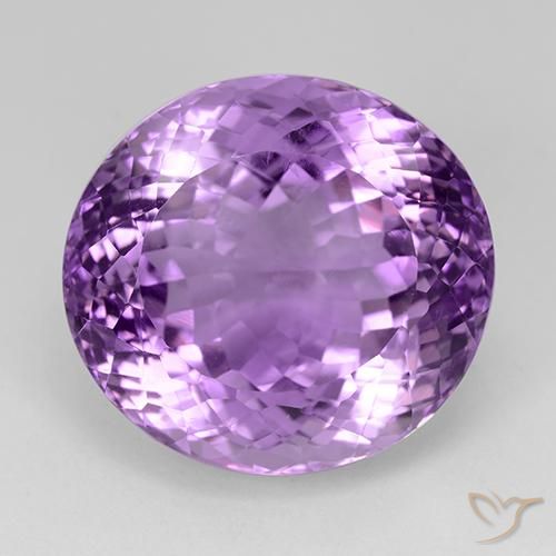 31.90ct Naturel Violet Rosâtre Améthyste, ovale, VVS