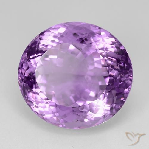Améthyste Violet Rosâtre naturelle ovale, 31.90 ct, VVS