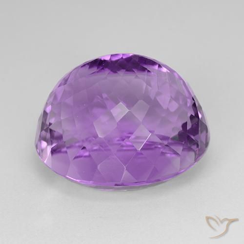 Améthyste Violet Rosâtre naturelle ovale, 31.90 ct, VVS