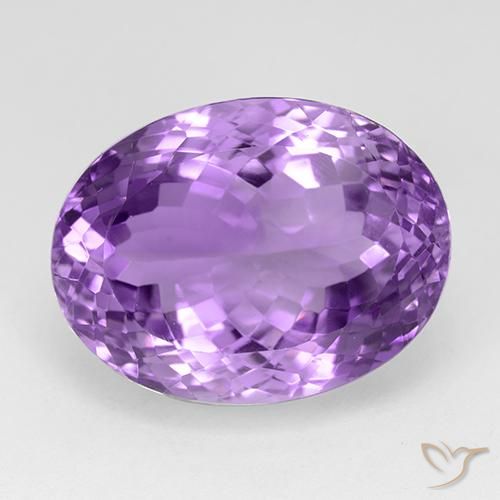 30.50ct Naturel Violet Rosâtre Améthyste, ovale, IF