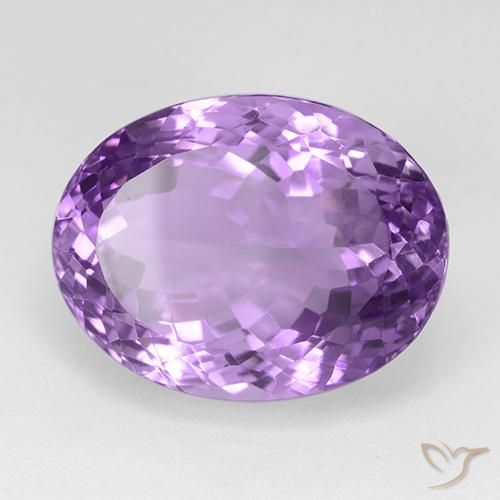 Améthyste Violet Rosâtre naturelle ovale, 30.50 ct, IF