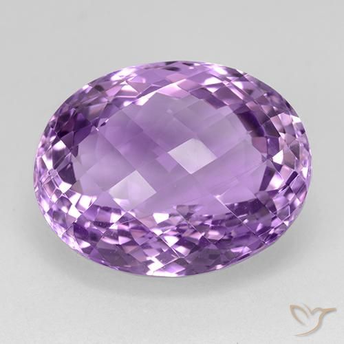 26.60ct Naturel Violet Rosâtre Améthyste, ovale, VVS