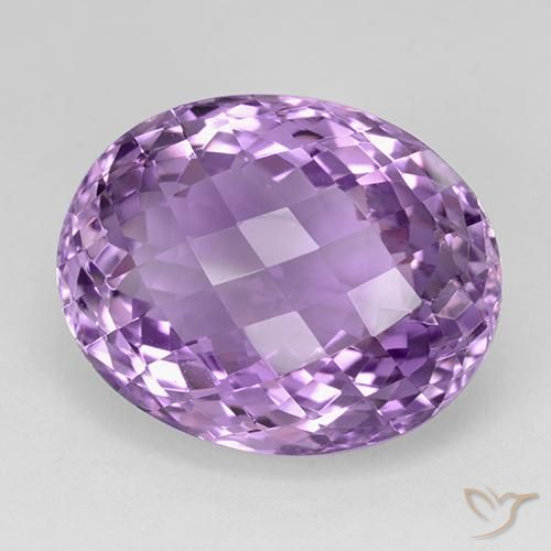Améthyste Violet Rosâtre naturelle ovale, 26.60 ct, VVS
