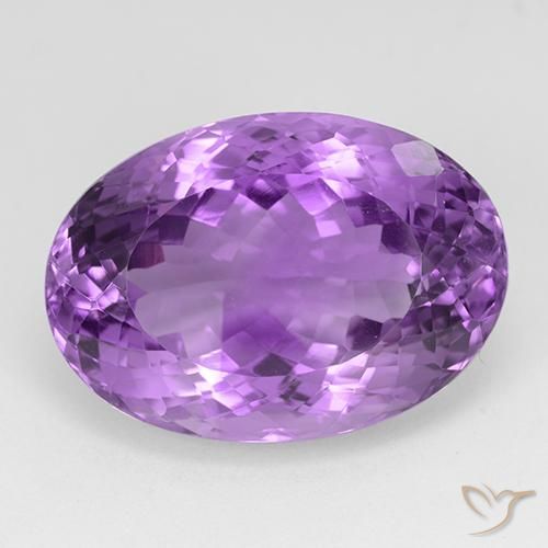 31.04ct Naturel Violet violacé Améthyste, ovale, IF
