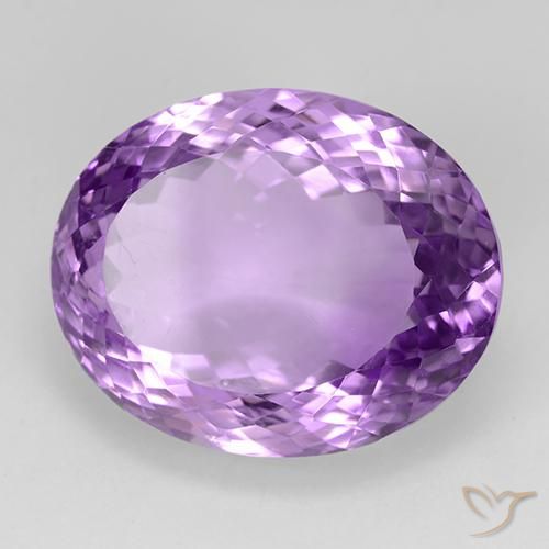 Améthyste Violet violacé naturelle ovale, 33.65 ct, VVS