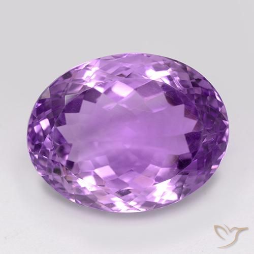 25.76ct Naturel Violet Rosâtre Améthyste, ovale, VVS
