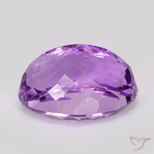 Améthyste Violet Rosâtre naturelle ovale, 25.76 ct, VVS
