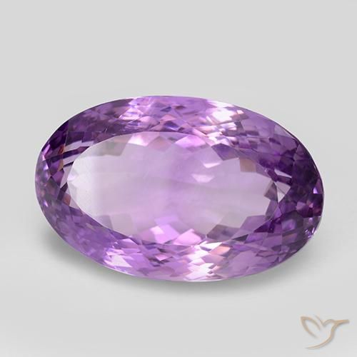 Améthyste Pourpre violacé moyen naturelle ovale, 26.39 ct, VVS