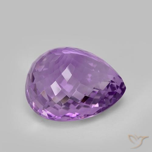 Améthyste Pourpre violacé moyen naturelle En forme de poire, 36.79 ct, VVS