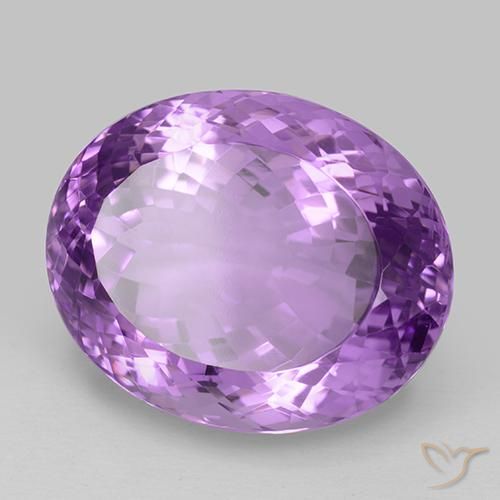 Améthyste Pourpre violacé moyen naturelle ovale, 29.78 ct, VVS