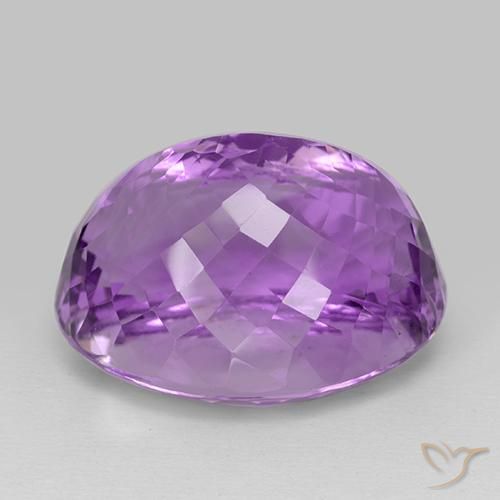 Améthyste Pourpre violacé moyen naturelle ovale, 29.78 ct, VVS